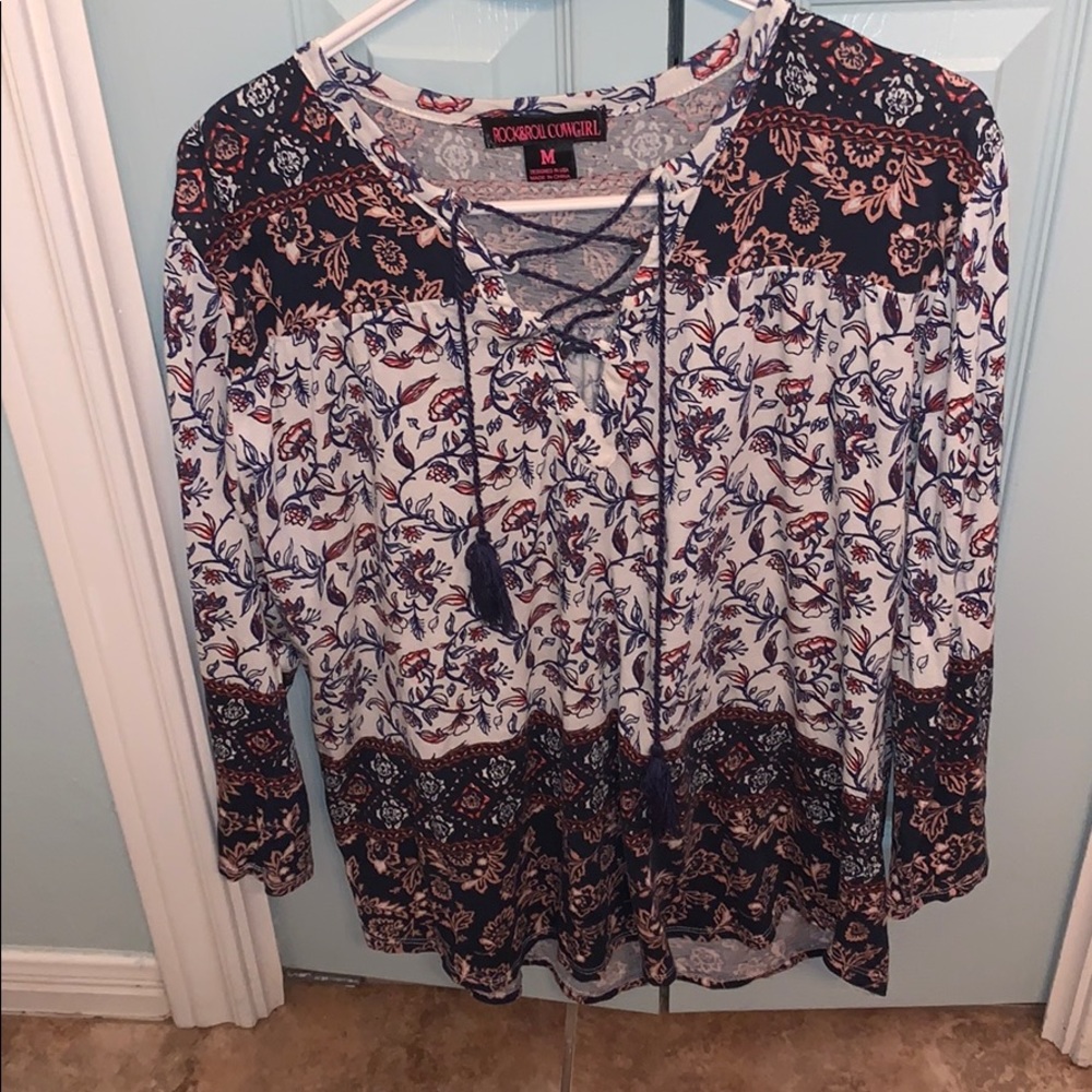 Rock and Roll Cowgirl 3/4 sleeve shirt